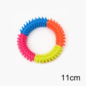GeckoCustom Interactive Training Ring Puller Resistant Flying Discs Bite Ring Toy For Dog 11CM