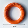 GeckoCustom Interactive Training Ring Puller Resistant Flying Discs Bite Ring Toy For Dog Orange-27CM