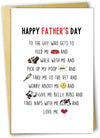 GeckoCustom Joke Fathers Day Card for Dad, Birthday Card for Dad, Emergency Extra Funny Joker Greeting Card for the Father'S Day Gifts, Variety Joke Card for Father, Fathers Day Card from Daughter Dog Dad Card