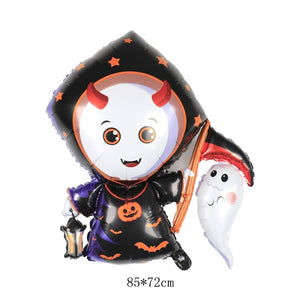 GeckoCustom Large Inflatable Ghost Tree Pumpkin Witch Balloons Halloween Spider Bat Mummy Balloon Scary Halloween Party Decoration Kids Toy Red / Other