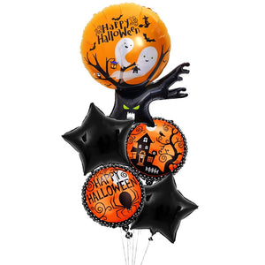 GeckoCustom Large Inflatable Ghost Tree Pumpkin Witch Balloons Halloween Spider Bat Mummy Balloon Scary Halloween Party Decoration Kids Toy Dark Gray / Other