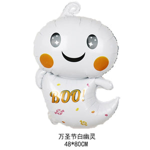 GeckoCustom Large Inflatable Ghost Tree Pumpkin Witch Balloons Halloween Spider Bat Mummy Balloon Scary Halloween Party Decoration Kids Toy Gray / Other