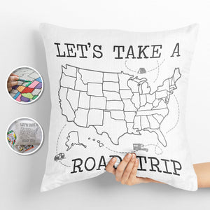 GeckoCustom Let's Take A Road Trip Camping Pillow Cover K228 890319