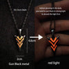 GeckoCustom Luminous Glowing Arrow Pendant Necklace Knight Spear Necklace Glow In The Dark Pike Necklace for Women Men Halloween Gift Arrow Gun Red