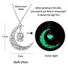 GeckoCustom Luminous Glowing Arrow Pendant Necklace Knight Spear Necklace Glow In The Dark Pike Necklace for Women Men Halloween Gift Owl Moon Green