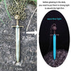 GeckoCustom Luminous Glowing Arrow Pendant Necklace Knight Spear Necklace Glow In The Dark Pike Necklace for Women Men Halloween Gift ygdbj01AB
