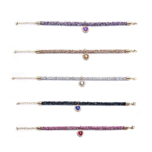 GeckoCustom Luxury Crystal Cat Collar Heart Gem Pendant Party Reflective Rhinestone Necklace Adjustable Cats Puppy Chihuahua Pet Accessories