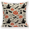 GeckoCustom Merry Halloween Trick or Treat Happy Halloween Demon Creative Festival Decor Home Adult Birthday Decoration Bed Cushion Cover L1692-5 / 45-45cm