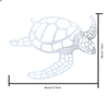 GeckoCustom Metal Sea Turtle Ornament Beach Theme Decor Art Decorations Wall Hanging for Home Garniture Living Room Bedroom Bathroom Decals 32cm A