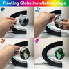 GeckoCustom Multicolor Changing Magnetic Levitation Floating Globe, Floating Globe with LED Lights, Cool Gadgets Floating Globe Decor, Valentine'S Day Gift, Great Gifts for Men/Fathers/Husbands/Boyfriends/Kids/Bosses