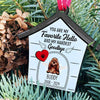 GeckoCustom My Favorite Hello My Hardest Goodbye Dog Ornament, Dog Memories Gift, HN590 4"