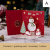 GeckoCustom New 6/1PC 3D Greeting Cards With Envelope Friend Family Blessing Postcard For Birthday New Year Christmas Gifts Xmas Decoration A / 1PC