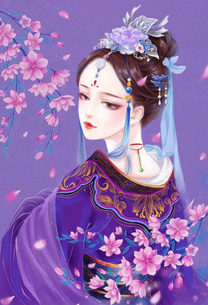 GeckoCustom New DIY 5D Diamond Moon Tree Full Round Painting FDX45 / 20x30cm