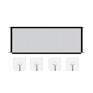 GeckoCustom New Pet Barrier Fences Portable Folding Breathable Mesh Dog Gate Pet Separation Guard Isolated Fence Dogs Baby Safety Fence Black big