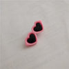 GeckoCustom New Pet Lovely Heart Sunglasses Hairpins Pink / 1pcs