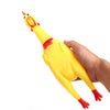GeckoCustom New Pets Dog Squeak Toys Screaming Chicken Squeeze Sound Dog Chew Toy Durable Funny Yellow Rubber Vent Chicken 17CM 31CM 40CM