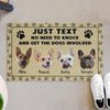 GeckoCustom No Need To Knock Dogs Personalized Custom Photo Dogs Doormats C570