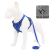 GeckoCustom No Pull Dog Harness and Leash Set Adjustable Pet Harness Vest For Small Dogs Cats Reflective Mesh Dog Chest Strap French Bulldog Blue / S 2-4 kg