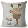GeckoCustom Nordic Zebra Hippo Giraffe Lion Crocodile Pillow Case Decor Animal Cushion Cover for Sofa Pillowcase Pillow Covers 45x45cm 02 / 40X40CM