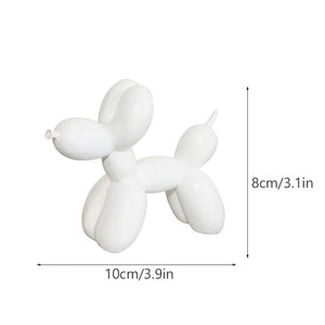 GeckoCustom NORTHEUINS Nordic Balloon Dog Figurines for Interior Resin Doggy Home Entrance Living Room Desktop Decoration Accessories Gifts White S