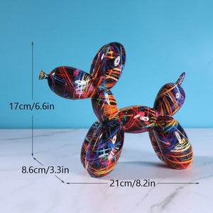 GeckoCustom NORTHEUINS Nordic Balloon Dog Figurines for Interior Resin Doggy Home Entrance Living Room Desktop Decoration Accessories Gifts 894