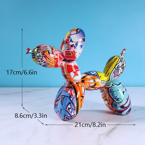 GeckoCustom NORTHEUINS Nordic Balloon Dog Figurines for Interior Resin Doggy Home Entrance Living Room Desktop Decoration Accessories Gifts 892