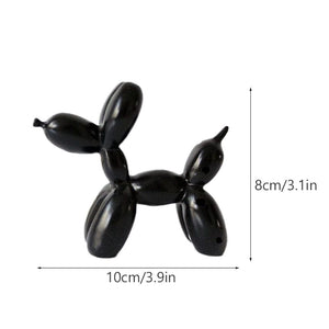 GeckoCustom NORTHEUINS Nordic Balloon Dog Figurines for Interior Resin Doggy Home Entrance Living Room Desktop Decoration Accessories Gifts Black S