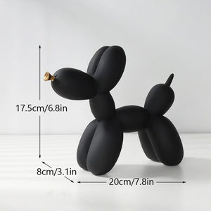GeckoCustom NORTHEUINS Nordic Balloon Dog Figurines for Interior Resin Doggy Home Entrance Living Room Desktop Decoration Accessories Gifts