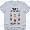 GeckoCustom Papa's Little Shits Personalized Custom Family Shirt C294 Unisex T-Shirt / Light Blue / S