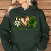 GeckoCustom Peace Love St. Patrick's Day Irish Shirt HO82 893406 Pullover Hoodie / forest green / S