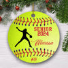 GeckoCustom Personalized Custom Softball Ornaments H526 2.75" tall - 0.125" thick