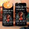 GeckoCustom Personalized F*ck Love You Light When You Want Me Naked LED Candle HA75 891840