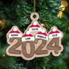 GeckoCustom Personalized Gift For Family Christmas Wood Ornament HO82 891779 4"