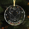 GeckoCustom Personalized Gift You And Me And The Dogs Holding Hands Christmas Glass Ornament HA75 891865 3 inch