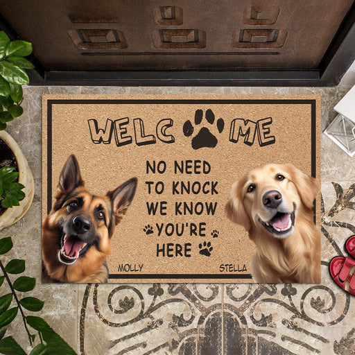 GeckoCustom Personalized No Need To Knock For Dog Lovers Doormat N304 889338