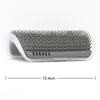 GeckoCustom Pet Brush Comb Play Cat Toy Softer Cat Self Groomer Massage Comb with Catnip Cat Face Scratcher for Kitten Puppy Cat Accessories Long elegant grey