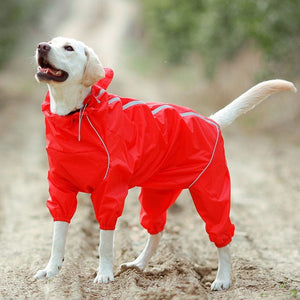 GeckoCustom Pet Dog Raincoat Reflective Waterproof Zipper Clothes