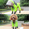 GeckoCustom Pet Dog Raincoat Transparent Hooded Jumpsuit Dogs Waterproof Coat Water Resistant Clothes for Dogs Cats Jacket Pet Supplies