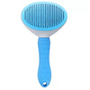 GeckoCustom Pet Hair Removal Comb Cat Brush Self Cleaning Slicker Brush for Cats Dogs Hair Remover Scraper Pet Grooming Tool Cat Accessories Blue