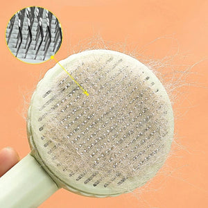GeckoCustom Pet Hair Removal Comb Cat Brush Self Cleaning Slicker Brush for Cats Dogs Hair Remover Scraper Pet Grooming Tool Cat Accessories