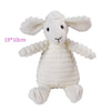 GeckoCustom Plush Dog Toy Animals Shape Bite Resistant Squeaky Toys Corduroy Dog Toys for Small Large Dogs Puppy Pets Training Accessories Sheep