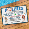 GeckoCustom Pool Rules Summer Doormat TA29 889489