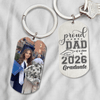 GeckoCustom Proud Dad Of A Class Of 2025 Graduate Graduation Metal Keychain HN590