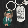 GeckoCustom Proud Dad Of A Class Of 2025 Graduate Graduation Metal Keychain HN590