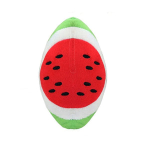 GeckoCustom Puppy Dog Plush Squeaky Toys for Small Medium Dogs Bone Aggressive Chewers for Pet Cat Products Puppy Accessories Watermelon / 1 Pc