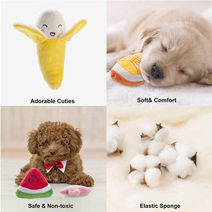 GeckoCustom Puppy Dog Plush Squeaky Toys for Small Medium Dogs Bone Aggressive Chewers for Pet Cat Products Puppy Accessories