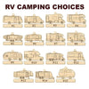 GeckoCustom RV Camping Car Camping Cut Out Wood Ornament HN590 1 Piece