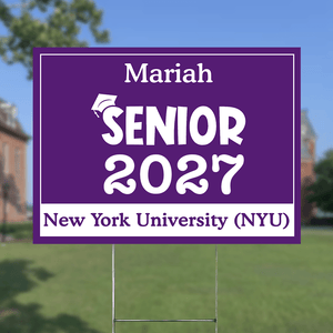 GeckoCustom Senior Yard Sign 18x24'' Ver2 - Made in USA (H-Stake Stand Included), Graduation Day HA75 890373