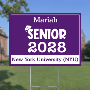 GeckoCustom Senior Yard Sign 18x24'' Ver2 - Made in USA (H-Stake Stand Included), Graduation Day HA75 890373