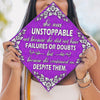 GeckoCustom She Was Unstoppable Graduation Cap Topper, HN590 9.5"x9.5"